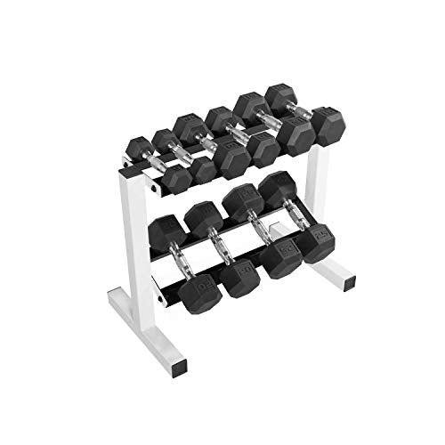 CAP Barbell 150 lb Dumbbell Set with 2-Tier Rack M513373