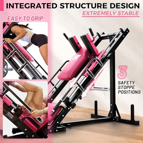 RitFit Leg Press Hack Squat Machine, Adjustable for Home Gym E5729