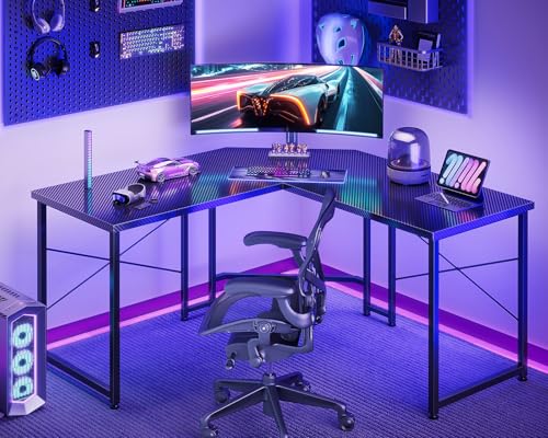 Casaottima L Shaped Gaming Desk Corner Desk for Home Office, 51 Inch, Black M173778