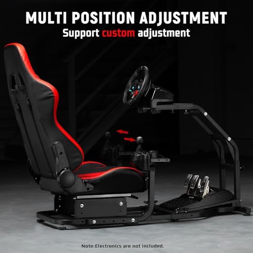 Dardoo G29 Adjustable Gaming Sim Cockpit with Red Seat U47373