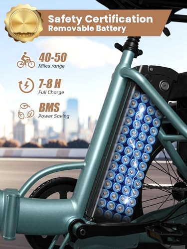 Electric Tricycle for Adults 960W Peak, 36V 15AH Battery, 50 Miles Range, 20" Fat Tire J900456