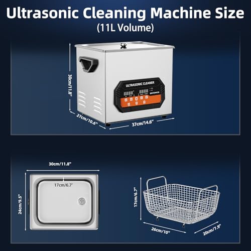 Ultrasonic Cleaner 2L with Heater & Timer, 40kHz SUS 304 Stainless Steel K9648