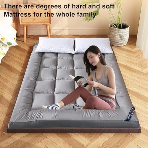 Futon Mattress Japanese Floor Mattress Full Size, Breathable Folding Sleeping Pad Y804