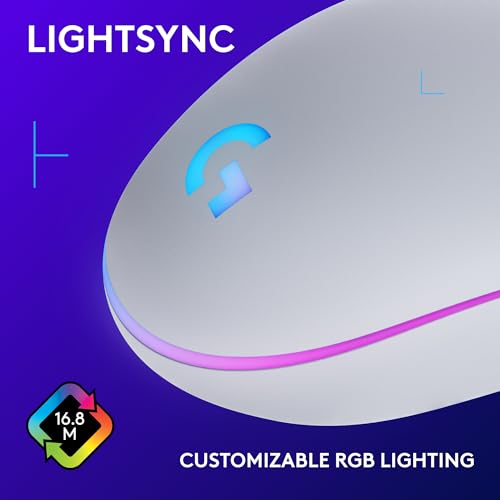 Logitech G203 Wired Gaming Mouse, 8,000 DPI, RGB, 6 Programmable Buttons, PC/Mac - Black U28629