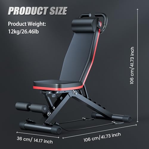 14-in-1 Multi-Functional Weight Bench, 1000 lbs Capacity, Foldable Incline for Home Gym T182