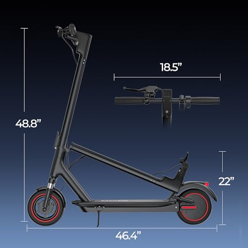 Electric Scooter with 10" Solid Tires, 500W Motor, 22 Miles Range, Folding D4827