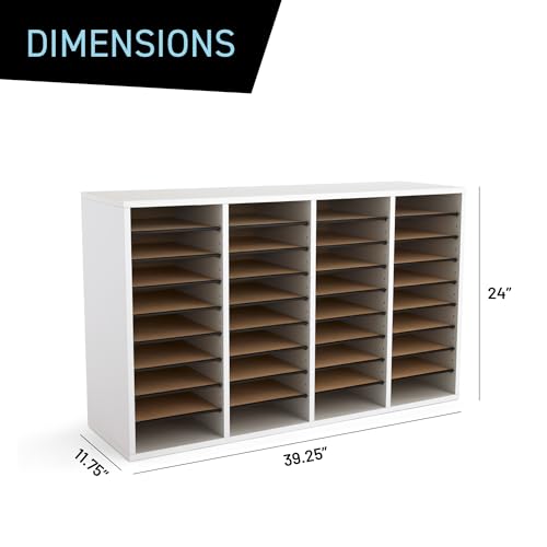 Safco Wooden Paper and Mail Organizer, Adjustable Shelves, Stackable B285