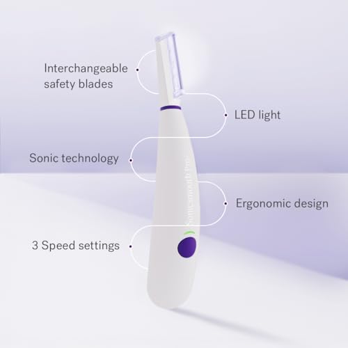 Michael Todd Beauty Sonicsmooth Pro+ Dermaplane Razor for Women with LED Light Q15895