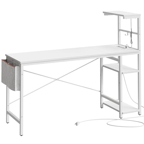 Bestier Gaming Desk with LED Lights, 51.3 Inch Computer Desk Q970