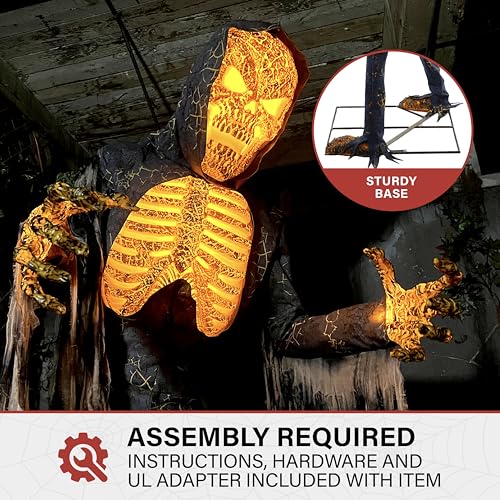Haunted Hill Farm Motion-Activated 7.5-Ft. Smoldering Ghoul Animatronic Halloween Decoration N1475