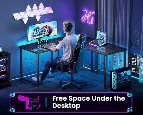 Casaottima L Shaped Gaming Desk Corner Desk for Home Office, 51 Inch, Black M173778