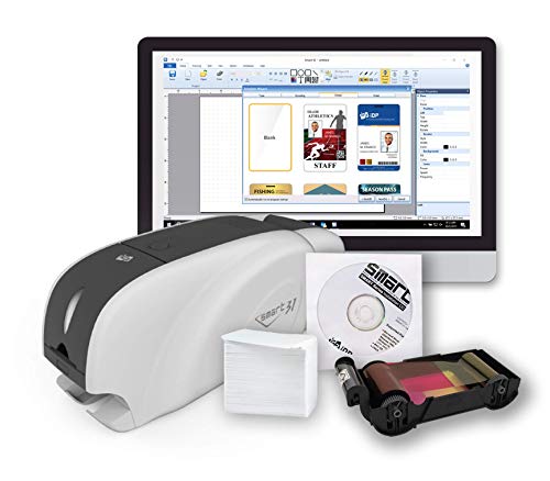 IDP SMART-31 Series ID Card Simplex Printer Kit with Windows ID Software and 250-Print YMCKO Ribbon H762667