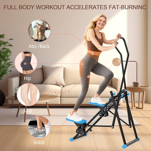 Stair Stepper for Home Gym, Vertical Climber with Adjustable Handlebar, 330LBS Capacity C11099