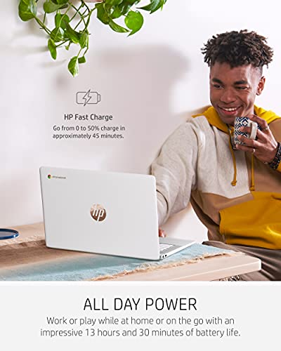 HP 15.6 HD Premium Chromebook, Intel Celeron, 8GB RAM, 64GB SSD, Chrome OS, Arctic Silver V28525