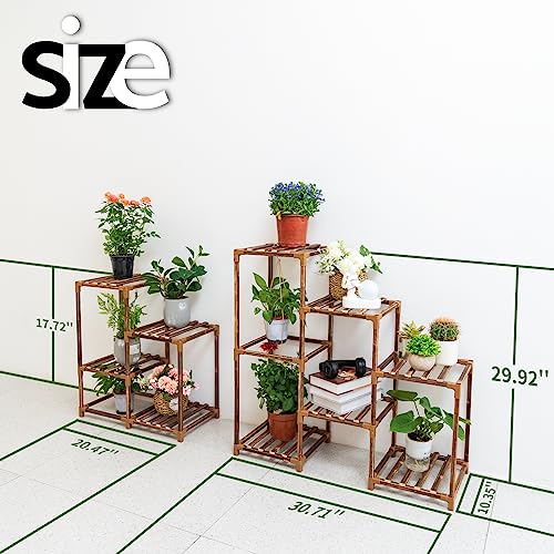 Uneedem Plant Stand Indoor Outdoor, 10-Tier Tall Plant Shelf for Multiple Plants A6522