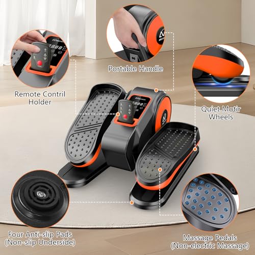ANCHEER Under Desk Elliptical Machine, Quiet Portable Seated Pedal Exerciser F93140