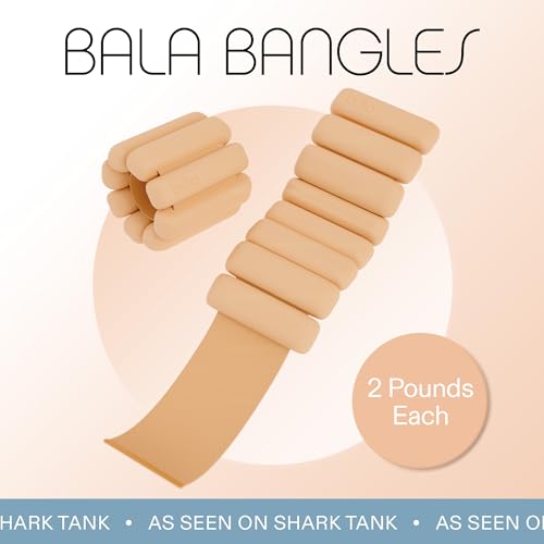 Bala Bangles Wrist & Ankle Weights Adjustable Silicone Set for Women Men Y10032