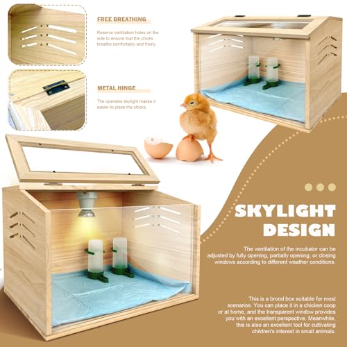 Chicken Brooder Box for Chicks, Small Coop, 15.7 x 12 x 12 inches P7487