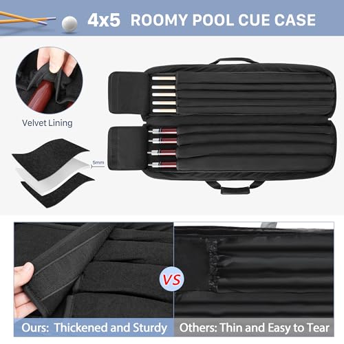 4x5 Pool Cue Case with Shoulder Strap B124