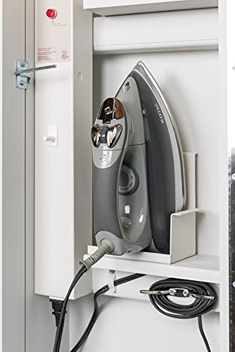 Iron-A-Way Built-In Ironing Center with 42 Inch Swiveling Board, White Door M172318