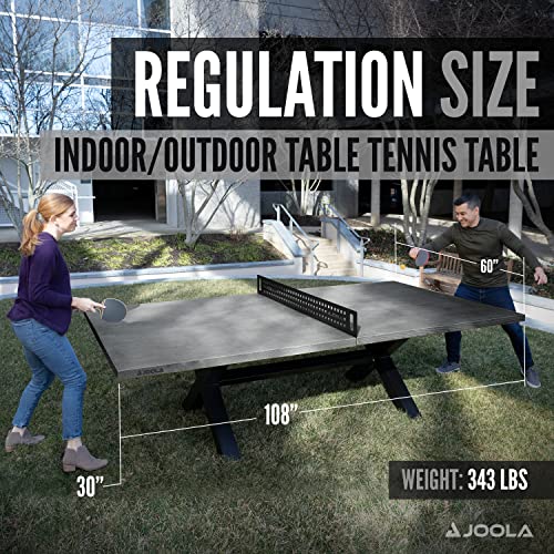 JOOLA Outdoor Table Tennis Table with Steel Net Set & Frame L349