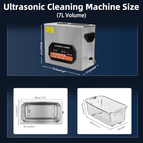 Ultrasonic Cleaner 2L with Heater & Timer, 40kHz SUS 304 Stainless Steel K9648