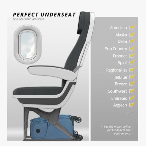 Verage Under Seat Luggage with Wheels, Softside Spinner Carry On, Navy 14-Inch A51804
