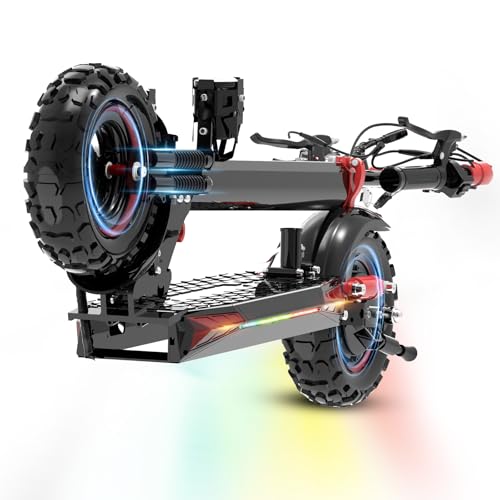 Electric Scooter Adults, 11" Off-Road Tires, 48V Battery, 1200W Motor, Folding Commuter Z198