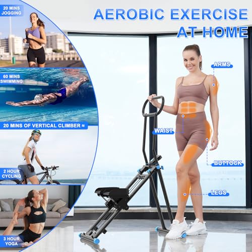 Folding Stair Stepper with Adjustable Handlebar for Home Gym G4022