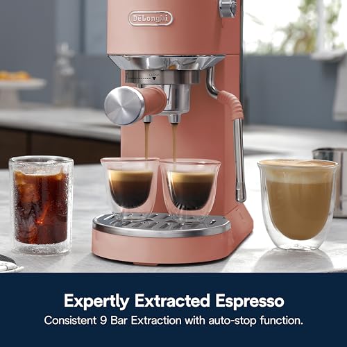 De'Longhi Dedica Duo Compact Espresso Machine with Milk Frother, Stainless Steel C1989
