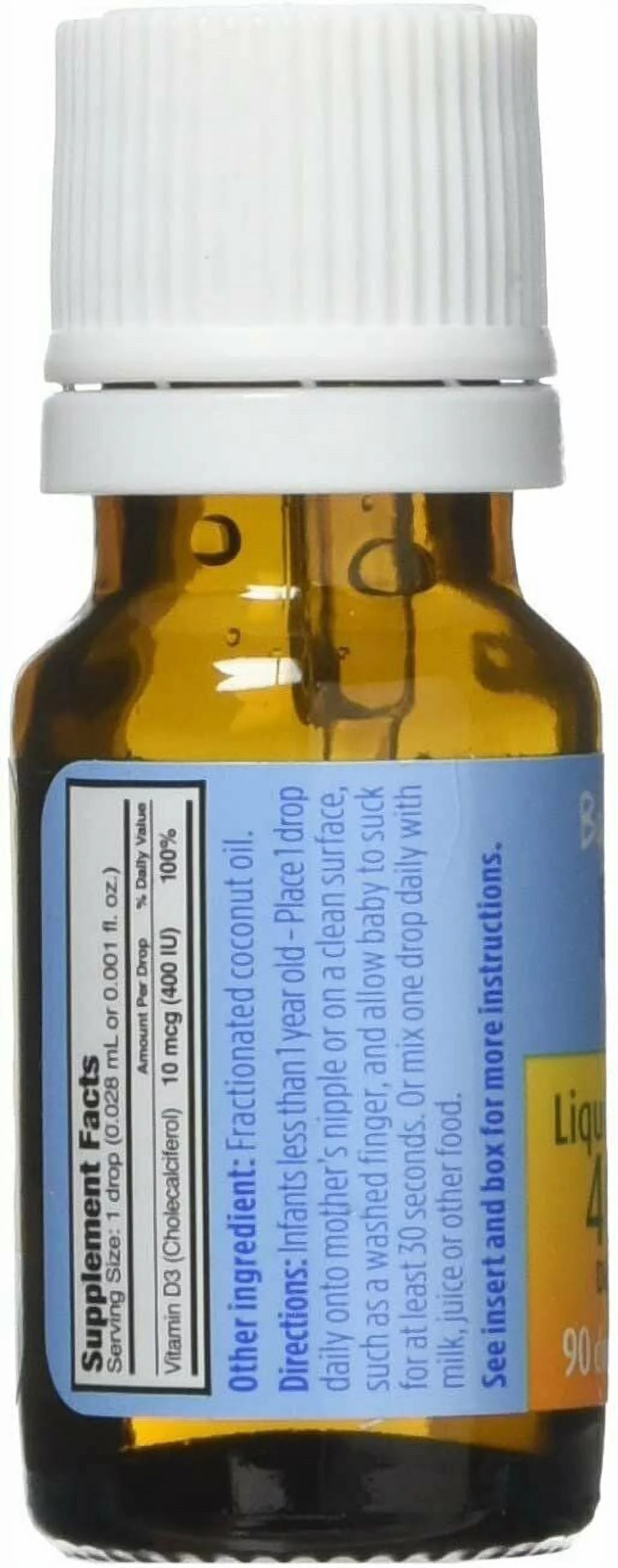 Ddrops Baby Liquid Vitamin D3 400 IU 2.5 mL (90 Drops) Pack of 2 Q323112