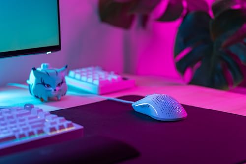 Glorious Model D Wired Gaming Mouse - 68g Honeycomb RGB Ergonomic, Matte White M160012