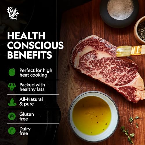 First Light Farms Wagyu Beef Tallow, 100% Grass-Fed, 14oz Glass Jar R849799