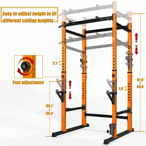 Bongkim Power Rack, Adjustable Squat Stand for Home Gym, 660lb Capacity L49550