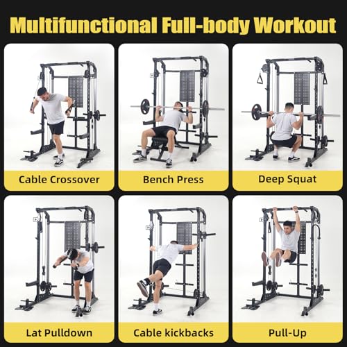 Power Cage 2000Lbs Capacity Power Rack with Cable Crossover O122915