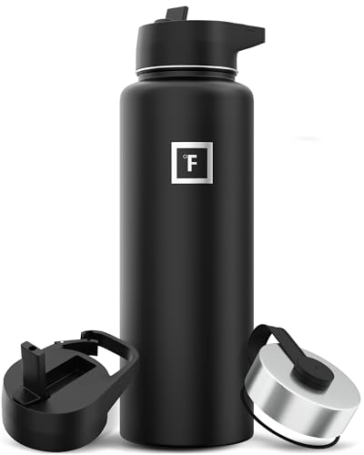 IRON °FLASK Stainless Steel Insulated Water Bottle with 3 Lids, 40 oz U19688