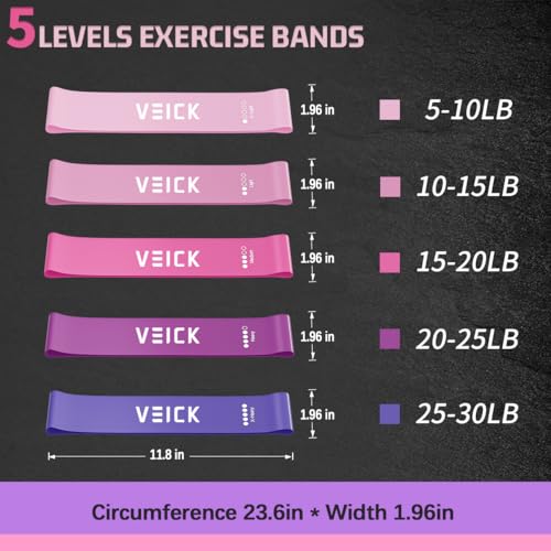 VEICK Resistance Bands with Handles for Home Workout O75059