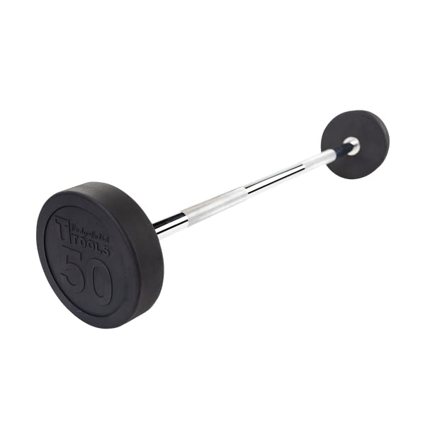 Body-Solid Rubber Coated Fixed Weight Straight Barbell L970198