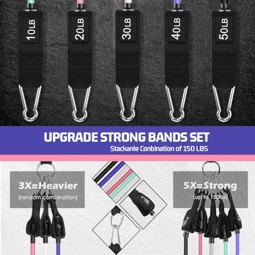 VEICK Resistance Bands with Handles for Home Workout O75059