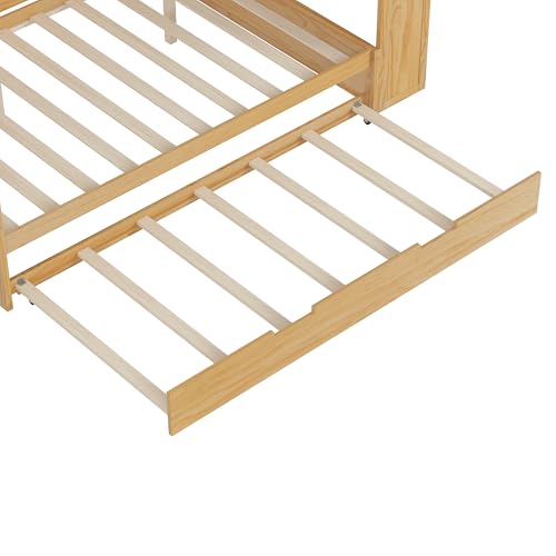 Bellemave Twin Corner Bed Frame with Storage Shelves and Desk, Gray L74206