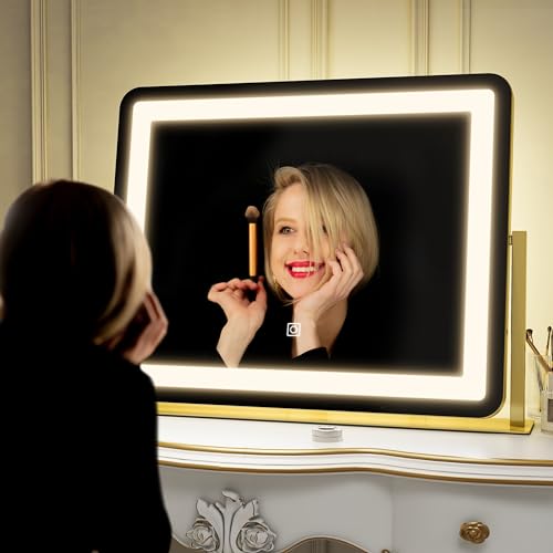 Vanity Mirror with Lights, 12.6"×15" LED Makeup Mirror, Touch Control Dimmable D52089