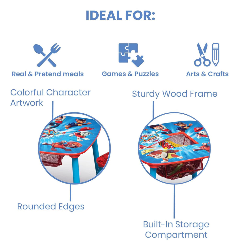 Delta Children Kids Table and Chair Set with Storage, 2 Chairs Included N44931