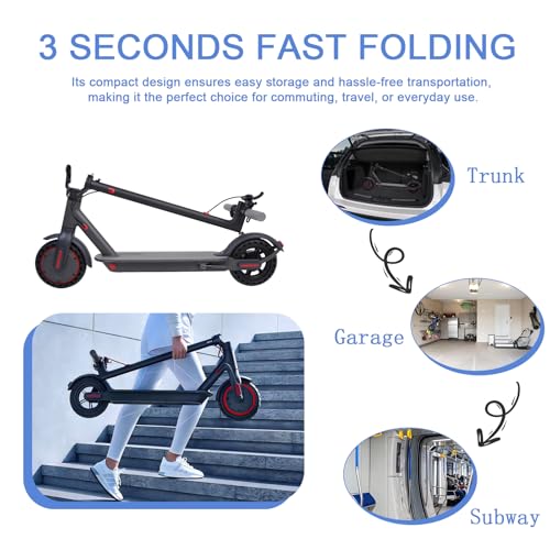 350W Adult Electric Scooter with 8.5" Solid Tires and Dual Braking System V200