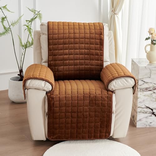 Plush Recliner Cover with Arms for Living Room, 52 x 74in J162