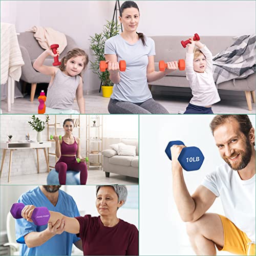 Neoprene Dumbbell Hand Weight Pairs for Home Gym Exercise N796