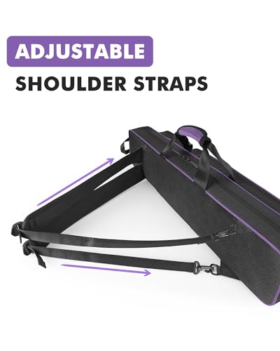 Pool Cue Case 4x5 with Pockets, Soft Padded Billiard Cue Bag A2212