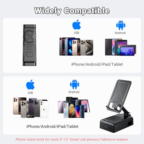 AIKELA Bluetooth Speaker with Video Scrolling Remote and Phone Stand O676352