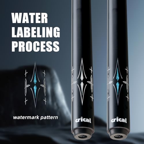 CRICAL Carbon Fiber Pool Cue Stick 58" with 12.5mm Tip J317692