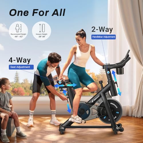 MERACH Exercise Bike, Low Noise Indoor Cycling Bike with App X955106