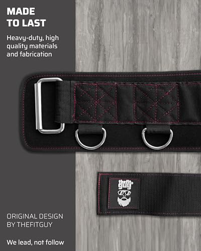 Multi-Attachment Belt for Cable Machine and Home Gym, 2 Straps with 3 Metal Snap Hooks Q802